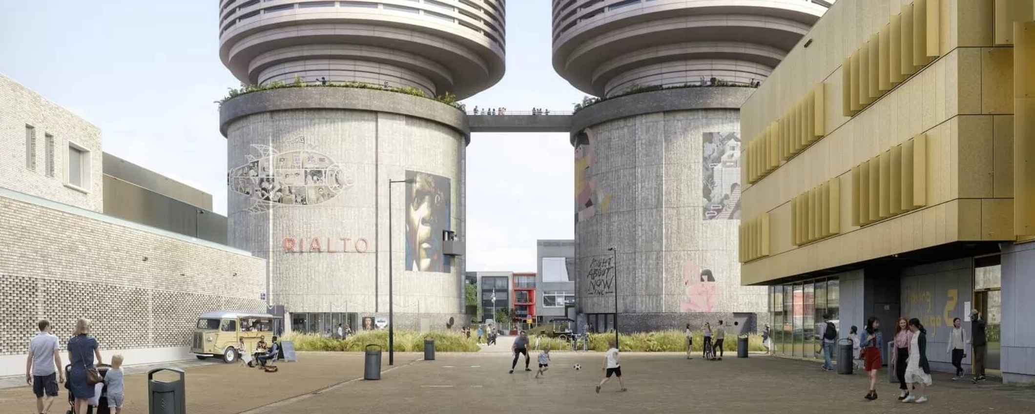 De iconische silo's op Zeeburgereiland