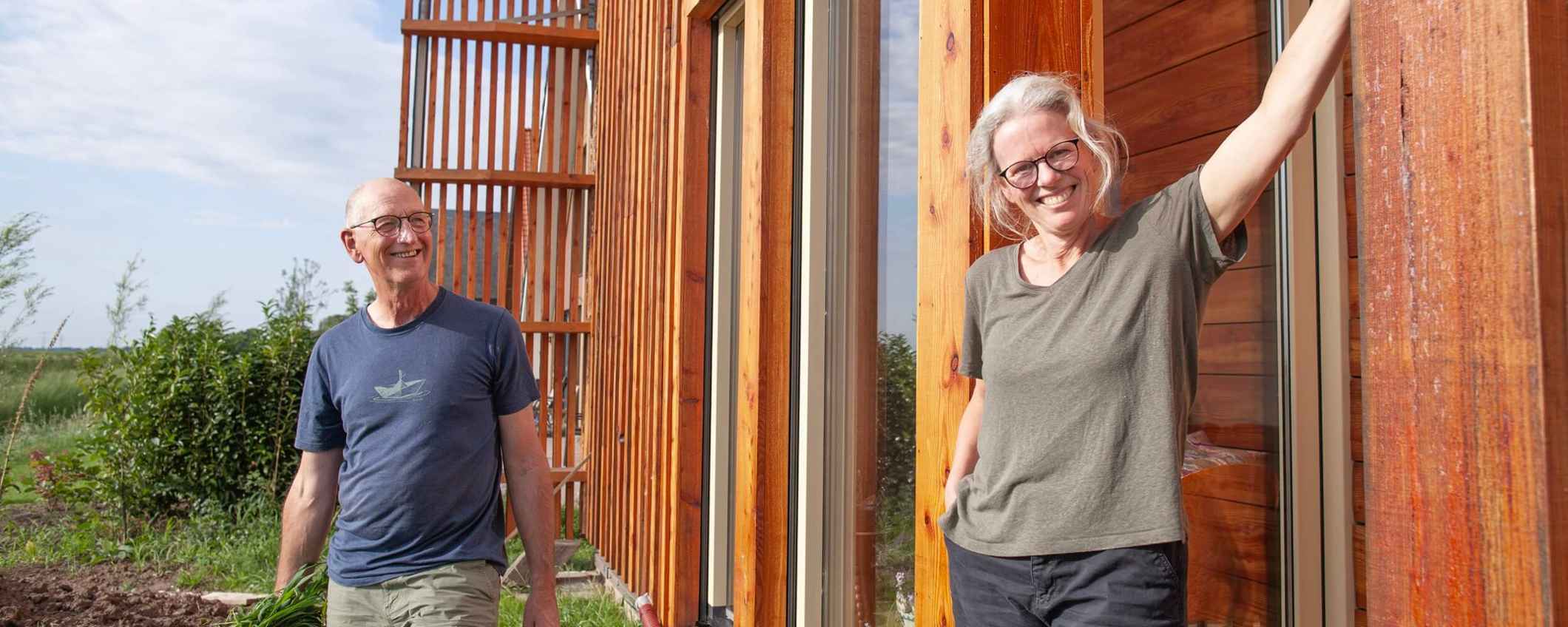 Ijsbrand en Annet bij hun biobased woning