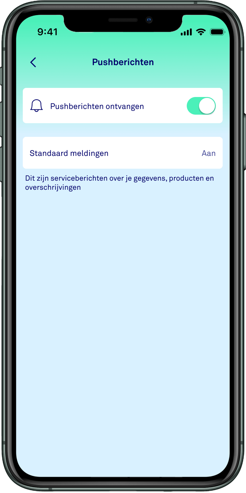 Pushberichten in de app