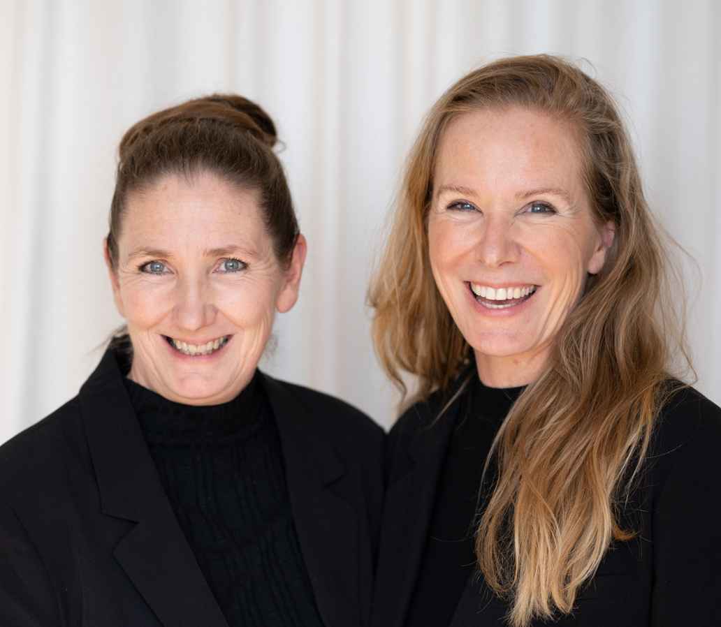 Portretfoto van Cathy en Angela Ursem, oprichters van Food for Skin