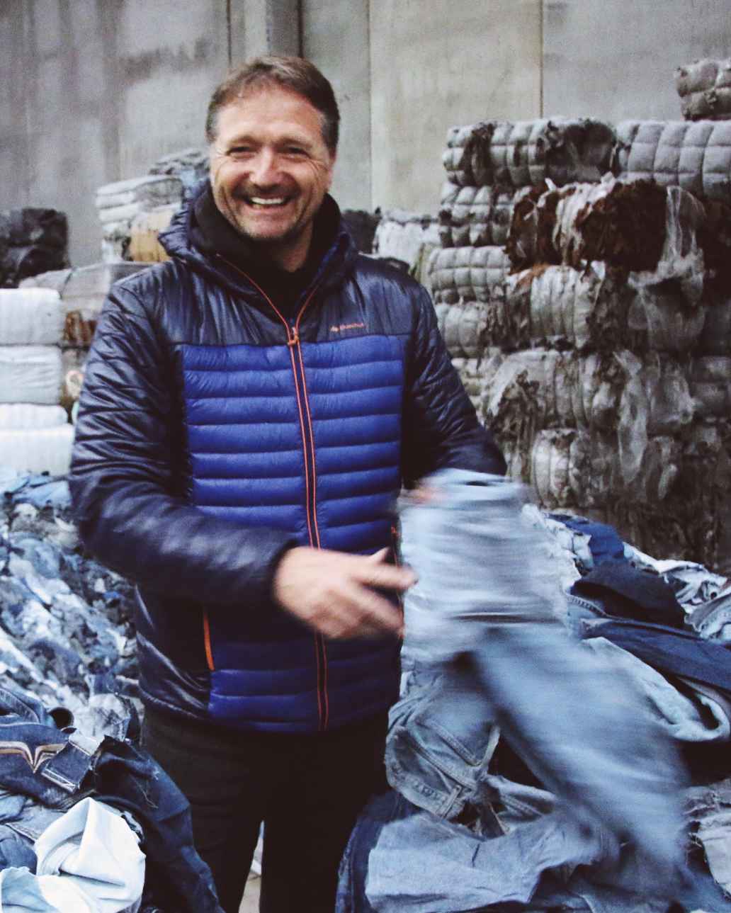 Bert van Son van MUD Jeans in The Recycle Factory in Valencia